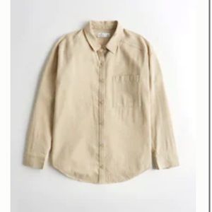 Hollister Oversized Linen Blend Shirt